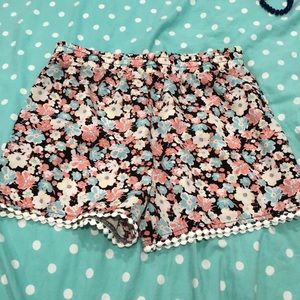Faded Glory Flower Patterned Shorts